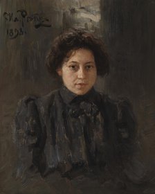 Portrait of the Artist's Daughter, Nadezhda (Nadya) Repina, 1898. Creator: Il'ya Repin.