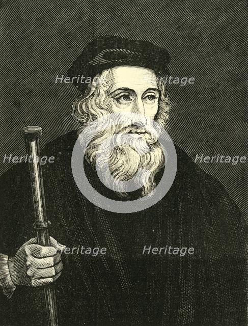 'John Wyclif', (1320s-1384), 1890.   Creator: Unknown.