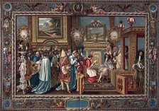 Louis XIV's audience to the Papal ambassador Sigismondo Chigi, 29 July 1664, (1903).Artist: Charles le Brun