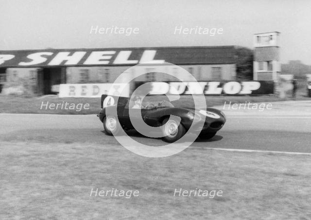 1956 Jaguar D type driven by Masten Gregory/Innes Ireland at Goodwood Tourist Trophy 1958. Creator: Unknown.