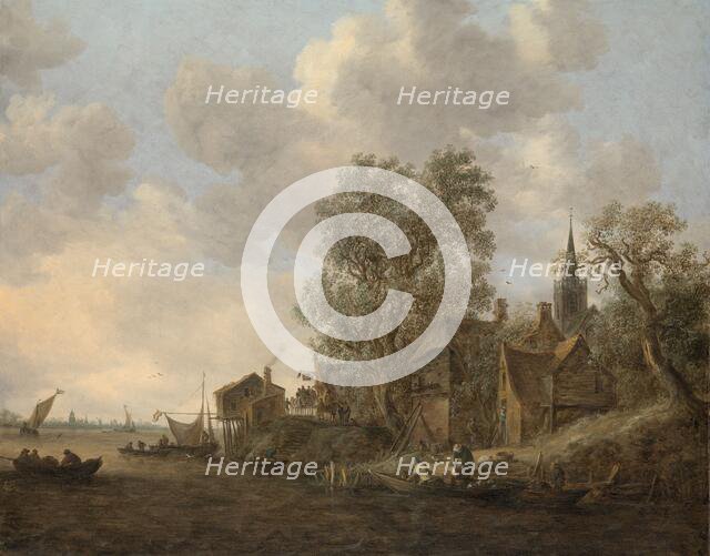 View of a Town on a River, 1645. Creator: Jan van Goyen.