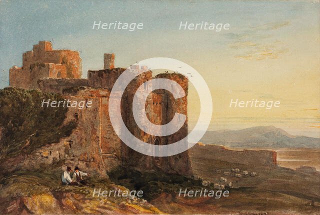 Landscape With Castle, 1820. Creator: David Cox the Elder.