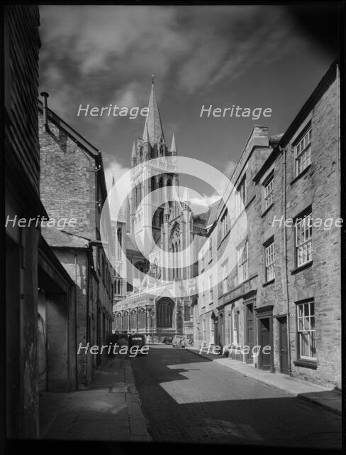 Truro Cathedral, High Cross, Truro, Cornwall, 1945-1960. Creator: Margaret F Harker.