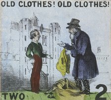 'Old Clothes! Old Clothes!', Cries of London, c1840. Artist: TH Jones
