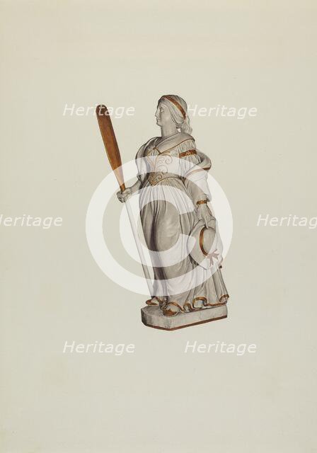 Figurehead, c. 1939. Creator: Lucille Lacoursiere.