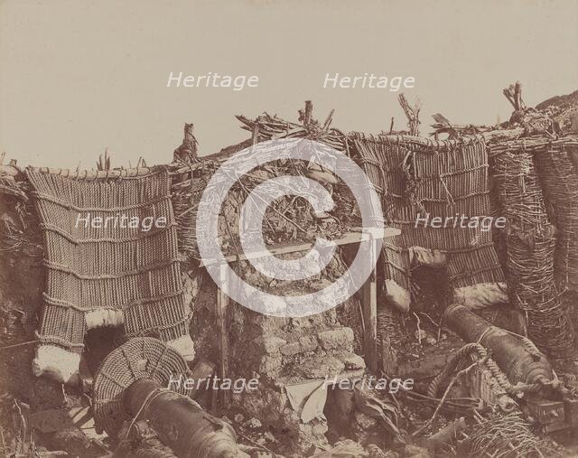 Gun Battery, 1855-1856. Creator: James Robertson.