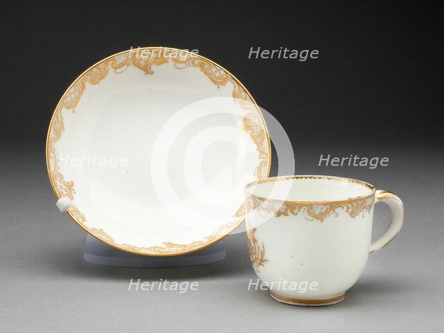 Cup and Saucer, Sèvres, c. 1757. Creator: Sèvres Porcelain Manufactory.