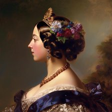 AI IMAGE - Portrait of Queen Victoria, 1840s, (2023). Creator: Heritage Images.