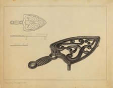 Flat Iron Holder, c. 1937. Creator: Filippo Porreca.