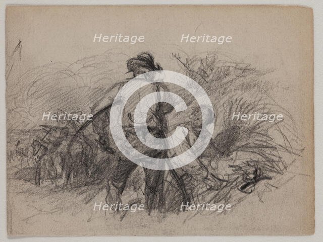 Two Men, late 19th century. Creator: Felix Octavius Carr Darley.