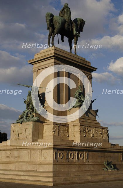 Equestrian monument dedicated to Giuseppe Garibaldi, Piazza Garibaldi, Rome, Italy, 2009.  Creator: LTL.