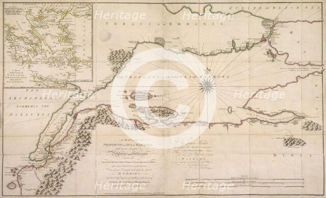 Map of the Sea of Marmara, 1770. Creator: A Dury.