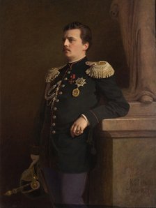 Portrait of Grand Duke Vladimir Alexandrovich of Russia (1847-1909), 1880s. Artist: Kramskoi, Ivan Nikolayevich (1837-1887)