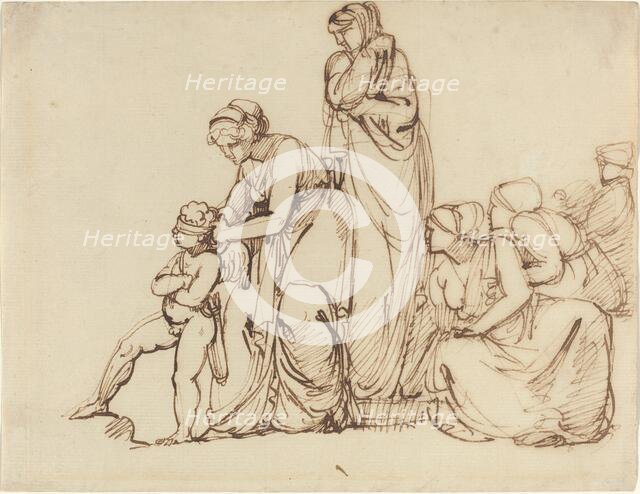 The Blindfolding of Cupid, after 1797. Creator: George Romney.