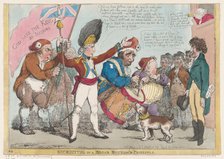 Recruiting on a Broab [sic] Bottom'd Principle , May 1806., May 1806. Creator: Thomas Rowlandson.