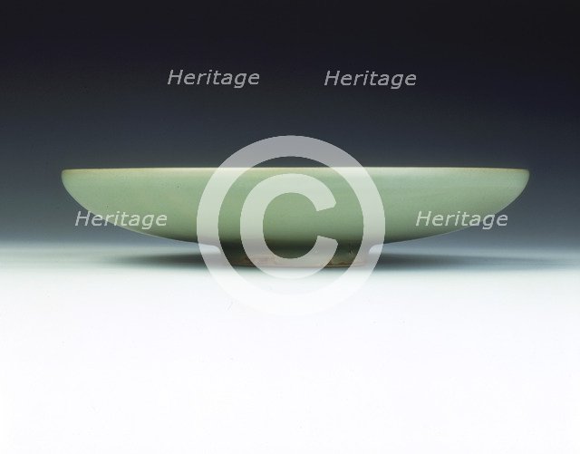 Green Jun stoneware saucer, Northern Song dynasty, China, 11th-early 12th century. Artist: Unknown