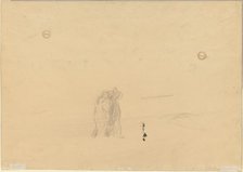 Figures in a Landscape (verso), c. 1919. Creator: Jean Louis Forain (French, 1852-1931).