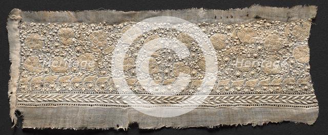Fragment of a Cap Band, late 1800s. Creator: Unknown.