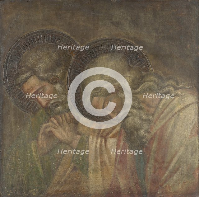 Two Haloed Mourners, ca 1390. Artist: Spinello, Aretino (c. 1350-1410)