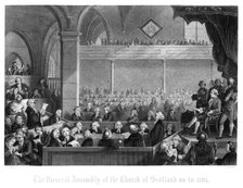 'The General Assembly of the Church of Scotland as in 1783'.Artist: T Brown