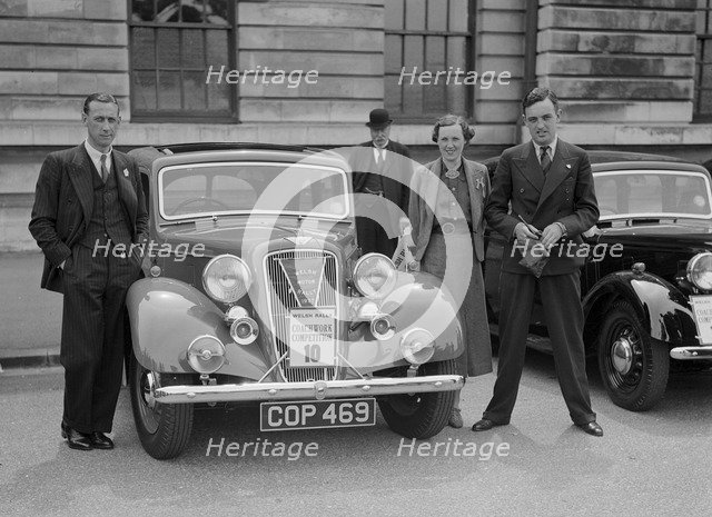 Austin 10 saloon of Captain WS Sewell at the South Wales Auto Club Welsh Rally, 1937 Artist: Bill Brunell.