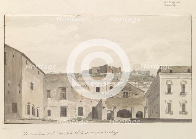 View of Castel Sant'elmo and the monastery from Chiaja, 1778. Creator: Louis Ducros.