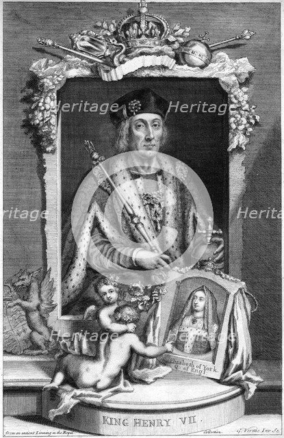 Henry VII of England, (18th century).Artist: George Vertue