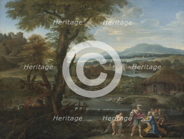 Polycrates finding his ring in the fish, 17th century. Artist: Anonymous  