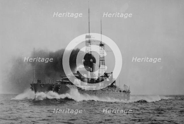 NEVADA on trial run (22 1/2 knots), between c1915 and 1916. Creator: Bain News Service.