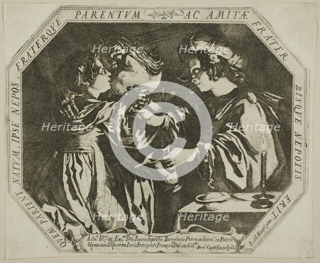 Lot and His Daughters, c.1625. Creator: Bernardino Capitelli.