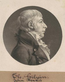 John Dennis, 1803-1805. Creator: Charles Balthazar Julien Févret de Saint-Mémin.