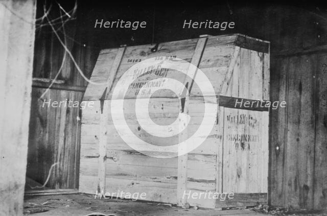 Dynamite box at Indianapolis, (Jones Barn), 1910. Creator: Bain News Service.