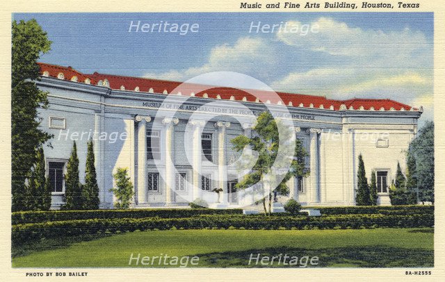Music and Fine Arts Building, Houston, Texas, USA, 1938. Artist: Unknown