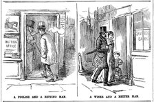 'A Foolish and a Betting Man' and 'A Wise and a Better Man', 1852. Artist: Unknown
