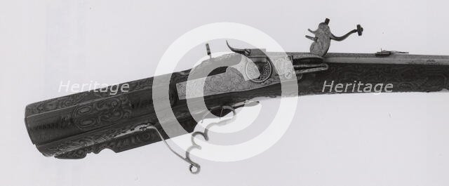 Wheellock Sporting Rifle, Augsburg, c. 1600/25. Creator: Johan Bichler.
