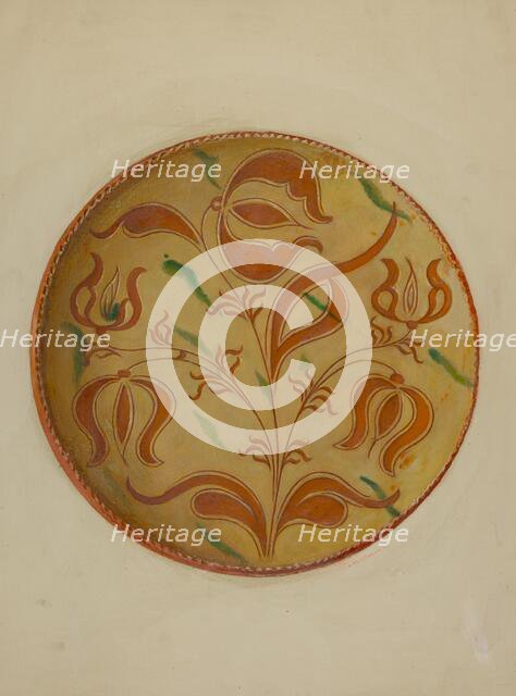 Pa. German Pie Dish, c. 1936. Creator: Max Soltmann.