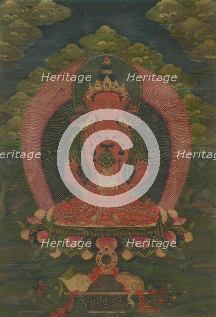 Thangka of Amitayus, 18th century. Creator: Tibetan culture.