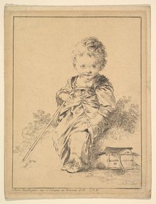 Child Holding Staff, 18th century. Creator: Francois Boucher.