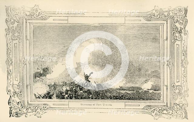 'Storming of Fort Teneria', 1849. Creator: Unknown.