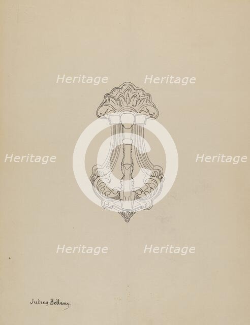 Door Knocker, c. 1940. Creator: Julius Bellamy.