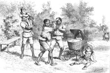''The "Servant Difficulty" in South Africa; Nurseboys quarrelling at Durban, Natal', 1888. Creator: Unknown.