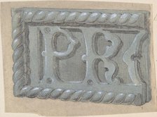 Metal Object, with Initials "PR", for Church, second half 19th century. Creator: Anon.