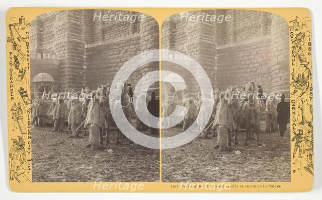 Waiting for the Royal family at entrance to Palace, 1886/88. Creator: Henry Hamilton Bennett.
