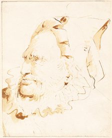 Head of a Magician, c. 1760. Creator: Giovanni Battista Tiepolo.