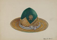 Spanish Southwest: Hat, c. 1937. Creator: Marius Hansen.
