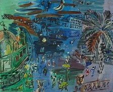 L'ancien casino de Nice, de nuit (The old casino in Nice at night), c1947. Creator: Dufy, Raoul (1877-1953).