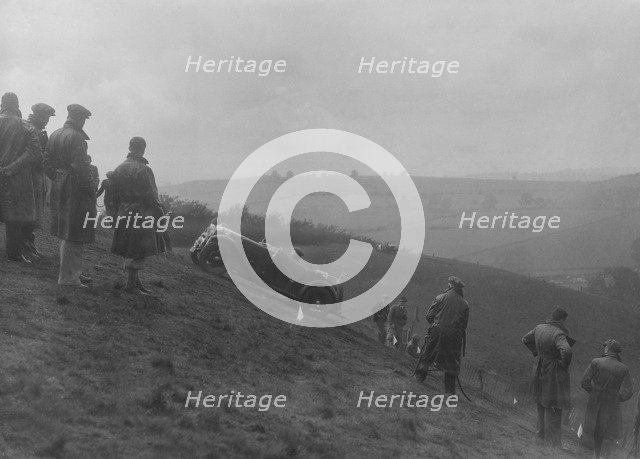 MG Magna competing in the MG Car Club Rushmere Hillclimb, Shropshire, 1935. Artist: Bill Brunell.