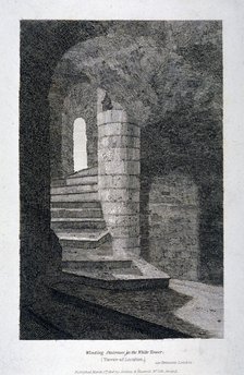 Interior of the White Tower, Tower of London, 1806. Artist: Anon