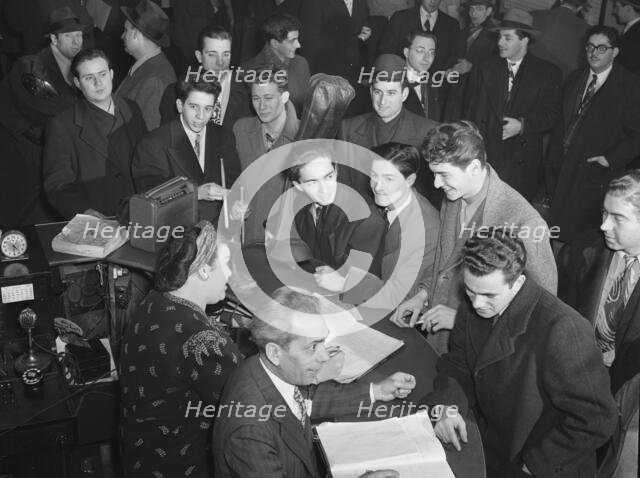Portrait of Vincent Nola and Elojean Swanson, Nola's, New York, N.Y., ca. Feb. 1947. Creator: William Paul Gottlieb.