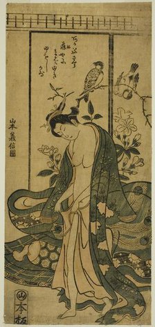 Young Woman Dressing, c. 1745/58. Creator: Yamamoto Yoshinobu.
